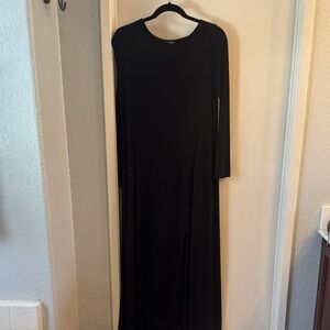Express Black Long Sleeve Maxi Gown